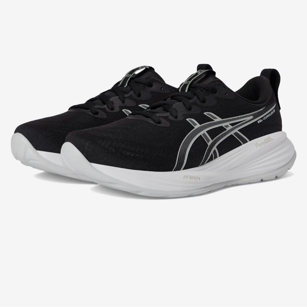 Asics Black/White GEL-Cumulus 28 Women's Running Shoes Box Label